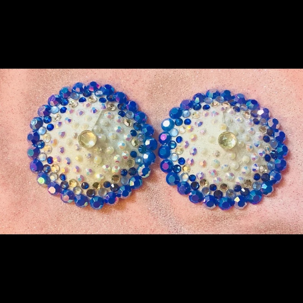 Handmade Rhinestone Reusable Nipple Pasties